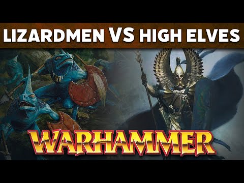 Lizardmen vs High Elves Warhammer Fantasy 8th Edition Battle Report