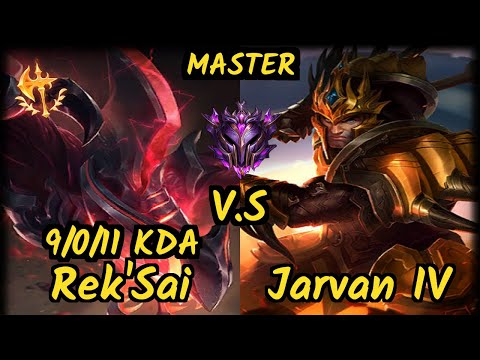 FLA Shrimp (REK'SAI) vs JARVAN IV - 9/0/11 KDA JUNGLE GAMEPLAY - BR Ranked MASTER