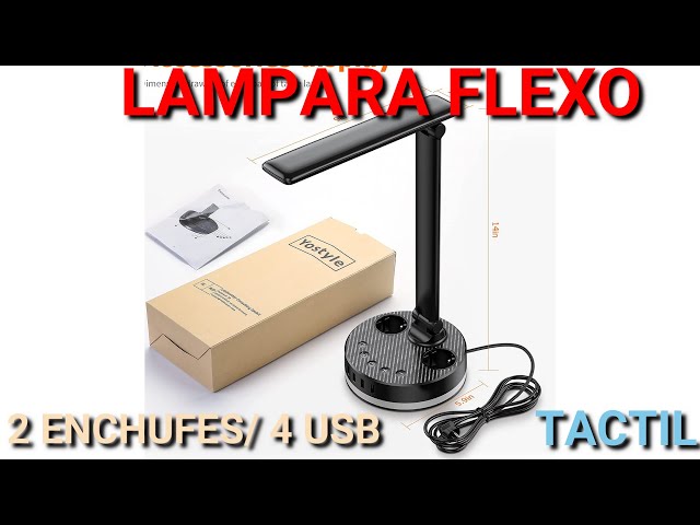 Vídeo relacionado con joyshie lámpara Led Escritorio, Flexo de Escritorio con luz nocturna, lampara de escritorio con control táctil, Puerto de carga USB, 5 niveles de luminosidad 5 modos (blanco)