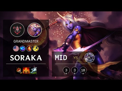 Soraka Mid vs Kassadin - NA Grandmaster Patch 10.22