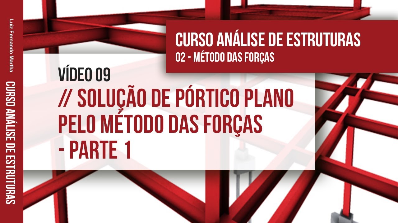 Vídeo 09 - Solução de pórtico plano pelo Método das Forças - Parte 1