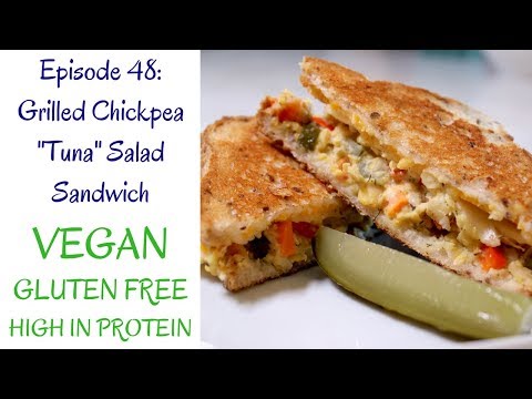 Grilled Chickpea "Tuna" Salad Sandwich (Vegan, Gluten Free)