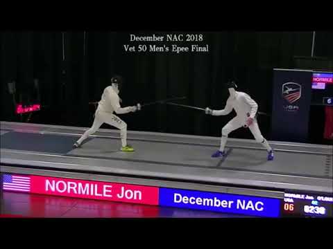 2018 December NAC Vet 50-59 Men's Epee Gold: Normile vs. O'Loughlin