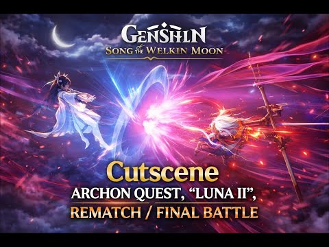 Genshin Impact - Scena finale della battaglia tra Columbina e Rerir - Missione Arconte di Luna II