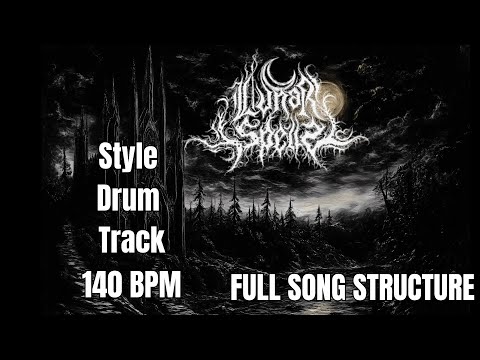 157 BPM Atmospheric Black Metal Drum Backing Track | Lunar Spells Style