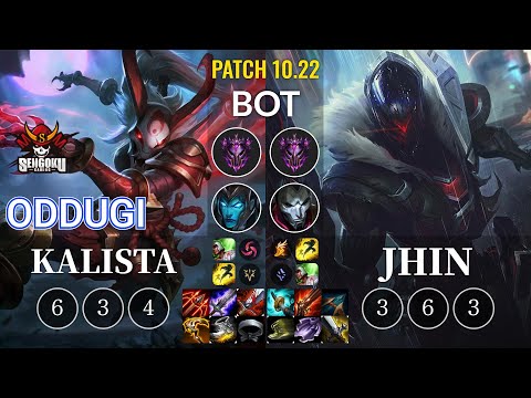 SG OdduGi Kalista vs Jhin Bot - KR Patch 10.22