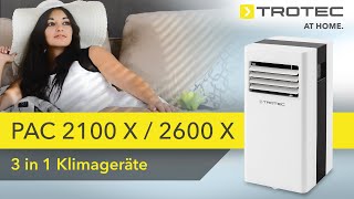 Mobilná klimatizácia PAC 2600X Trotec - 2,6 kW (9000 Btu/h) – zdarma tesnenie do okien Airlock 100 Trotec