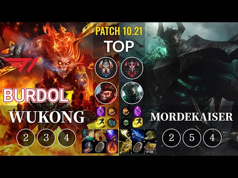 T1 Burdol Wukong vs Mordekaiser Top - KR Patch 10.21