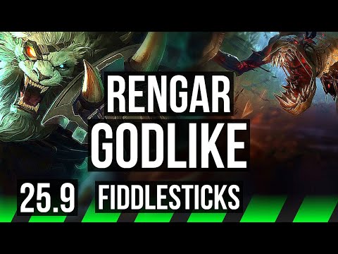 RENGAR vs FIDDLESTICKS (JGL) | Godlike | EUW Diamond | 25.9
