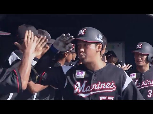 【ファーム】場外まで運んだ!! マリーンズ・香月一の3ランHR!! 2018/8/14 F-M(ファーム)