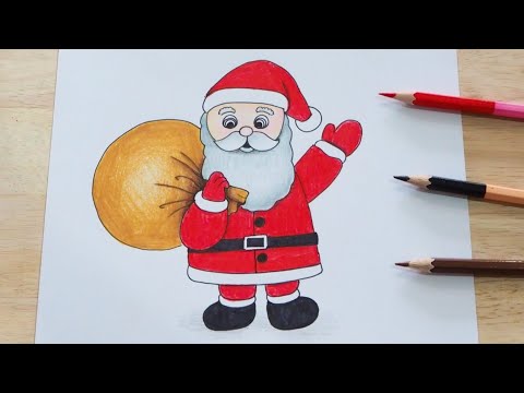 วาดรูปซานตาคลอสง่ายๆ | วันคริสมาสต์ | How to draw Santa Claus / drawing Christmas