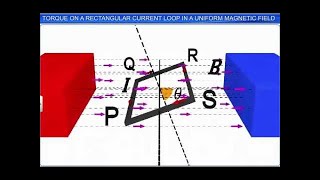 CBSE Class 12 Physics, Moving Charges and Magnetism – 11, Torque on a Rectangular Current Loop