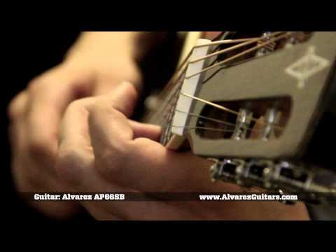 Alvarez AP66 Parlor Acoustic Guitar, Shadowburst image 10