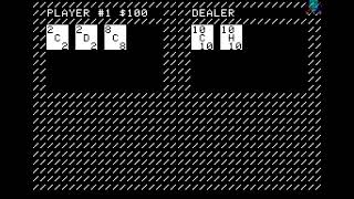 Apple II Game: Apple 21 [BlackJack] (1978 Softape)