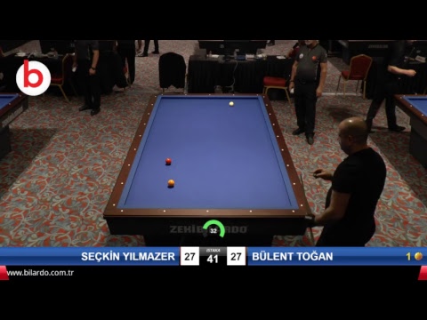 SEÇKİN YILMAZER & BÜLENT TOĞAN Bilardo Maçı - 2019 TÜRKİYE KUPASI 1. ETAP ERKEKLER-6.ÖN ELEME