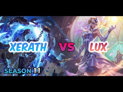 Xerath vs Lux Long Range Battle - League of Legends Season 11 Gameplay