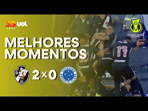 Gols e melhores lances de Vasco da Gama x Cruzeiro