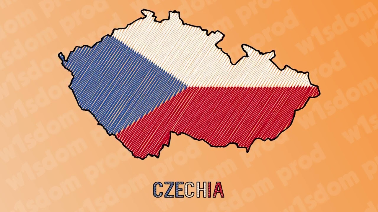 Hand-Drawn Czechia Map Animation