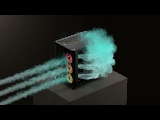 Boîtier Corsair AIR 5400 RS-R ARGB Verre Trempé Triple Chambre Noir video