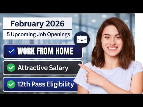 🔥5 Work from Home Jobs 2026 | Remote Job | Don't Miss
