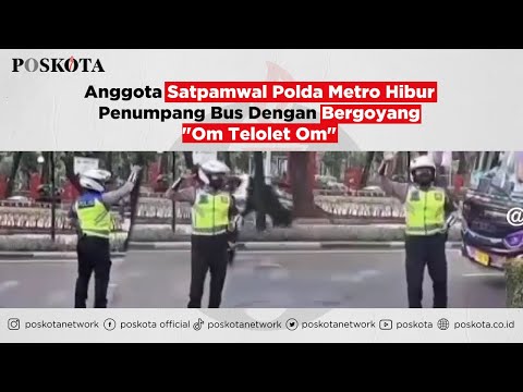 Anggota Satpamwal Polda Metro Hibur Penumpang Bus Dengan Bergoyang &quot;Om Telolet Om&quot;