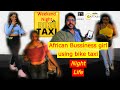 African Business Girl Using Bike Taxi Rapido Uber Bike Taxi Weekend Night Bike Taxi Experience