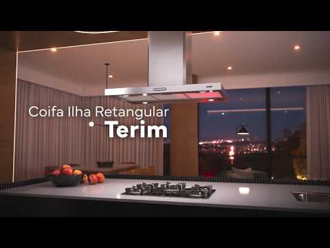Video thumbnail of Coifa Ilha 60cm Retangular Terim