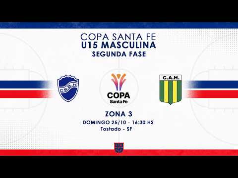 COPA SANTA FE U15 MASCULINO | SEGUNDA FASE ZONA 3 | BEN HUR RAFAELA vs HURACÁN DE SAN JAVIER