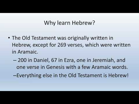 Basics Of Biblical Hebrew Chapter 01