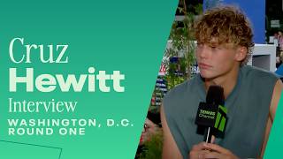 Cruz Hewitt on doing the same celebration as his dad Lleyton 😂 | 2026 Washington, D.C.
