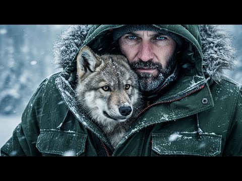 "Alone in the Blizzard: A Hiker’s Wolf Rescue Story 🏔️❄️"