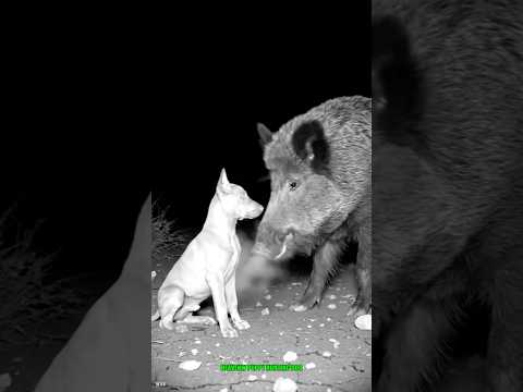 PERRO cazador CACHORRO contra la FURIA del JABALÍ ALFA🐶🔥#huntingdog #fyp #wildboar #jabalí