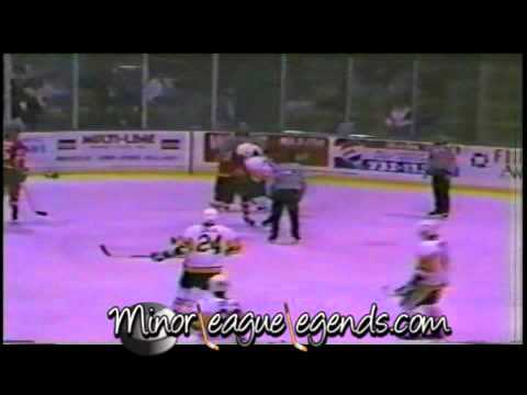Dec 30, 1989 Rick Hayward vs Jock Callander Salt Lake Golden Eagles vs Muskegon Lumberjacks IHL