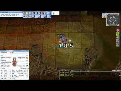 RO EXE Battle Scholar [Fiber Lock+Fire Attribute Weapon+Atk25 Card] Test