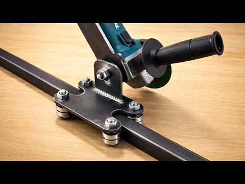 This Smart Sliding Setup Turns An Angle Grinder Into A Precision Cutting Machine