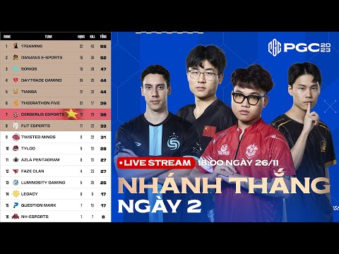 🔴 PGC 2023 - NHÁNH THẮNG - NGÀY 2: 🇻🇳 CES, 🇨🇳 17, FAZE, 🇰🇷 DNW, SQ, 🇨🇳 TL, 🇹🇭 DAY, 🇹🇭 T5, TWIS,...
