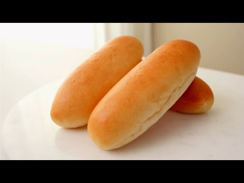 松软湿润的烫种法热狗面包 Soft & Fluffy Hot Dog Buns with Yudane,...