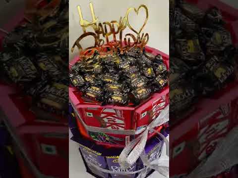 2 tier Chocolate tower for birthday #shorts #chocolatetower #chocolatetowertutorial