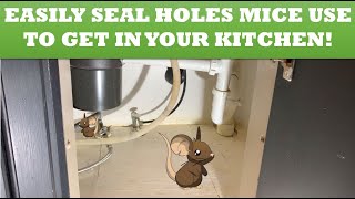 Easily Seal Holes to Stop Mice & Rodents from Getting in Your Kitchen Cabinets!