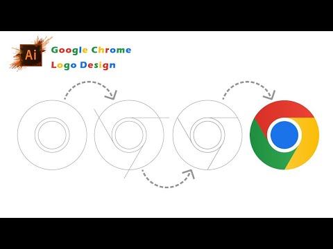 How to Make Google Chrome icon in Adobe Illustrator | Adobe Illustrator Tutorial