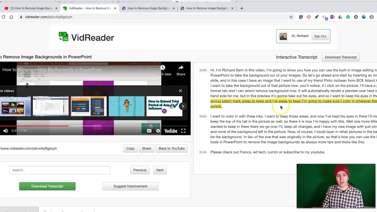 How to Quickly Create a Transcript of a YouTube Video