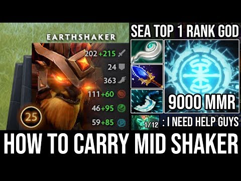 How to Solo Carry Mid Shaker Like a Top 1 MMR | EPIC Echo Slam with Scepter + Dagger 24Kills DotA 2