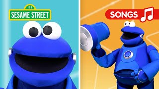 Mecha Cookie Monster&#39;s Nursery Rhyme Remix - Head, Shoulders, Knees, and Toes | Sesame Street
