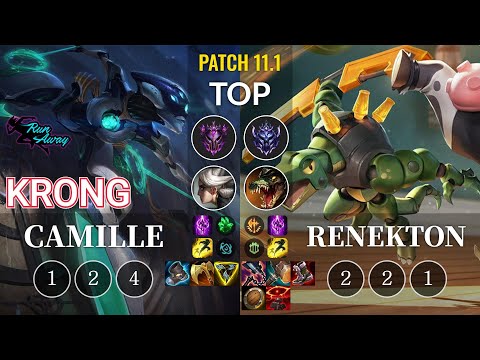 RNW KronG Camille vs Renekton Top - KR Patch 11.1