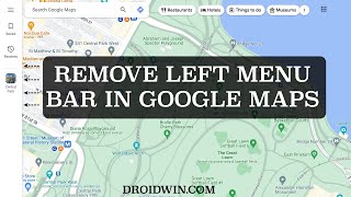 How to Hide Left Side Menu Bar in Google Maps