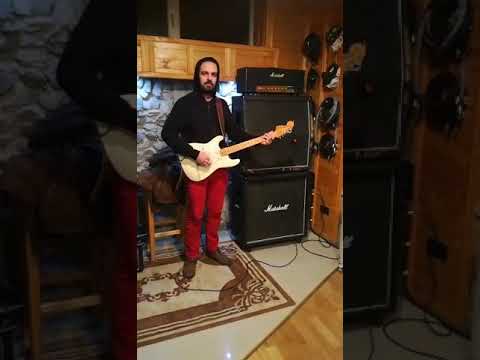 Jimi Hendrix Tribute Strat into cranked Marshall JTM 45 Full Stack