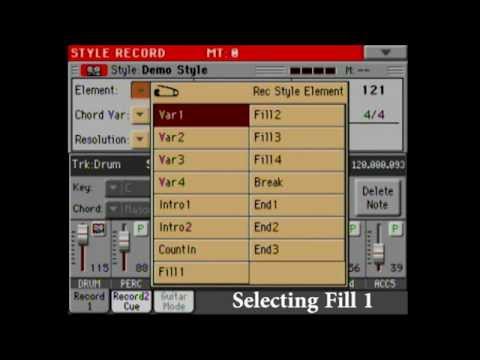KORG PA3X Tutorial - How to add a Cymbal Crash to a Fill or Break