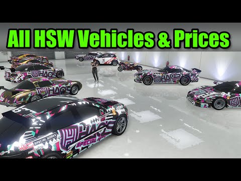 All HSW Vehicles & Prices in GTA Online