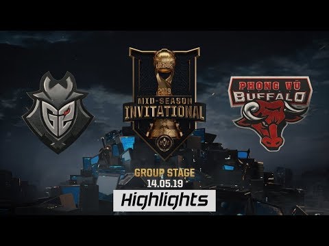 G2 vs PVB Highlights - MSI 2019 Group Stage Day 5 - G2 Esports vs Phong Vu Buffalo