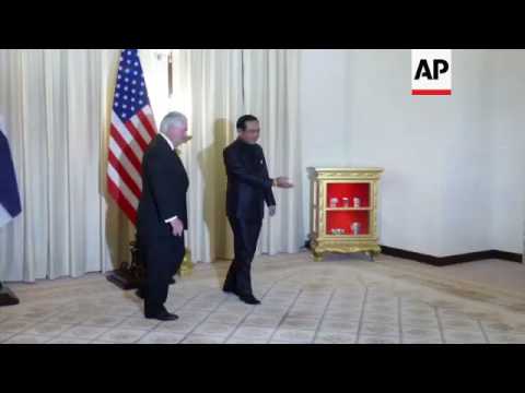 Secretário de Estado dos EUA, Tillerson, encontra-se com primeiro-ministro tailandês